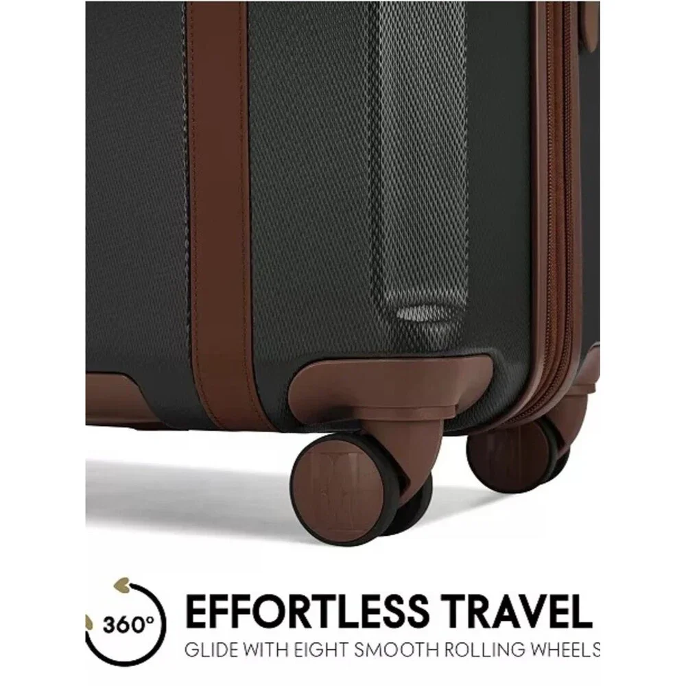 Elle Luxe Journey 1 Piece Expandable Retro Spinner Rolling carry on Luggage